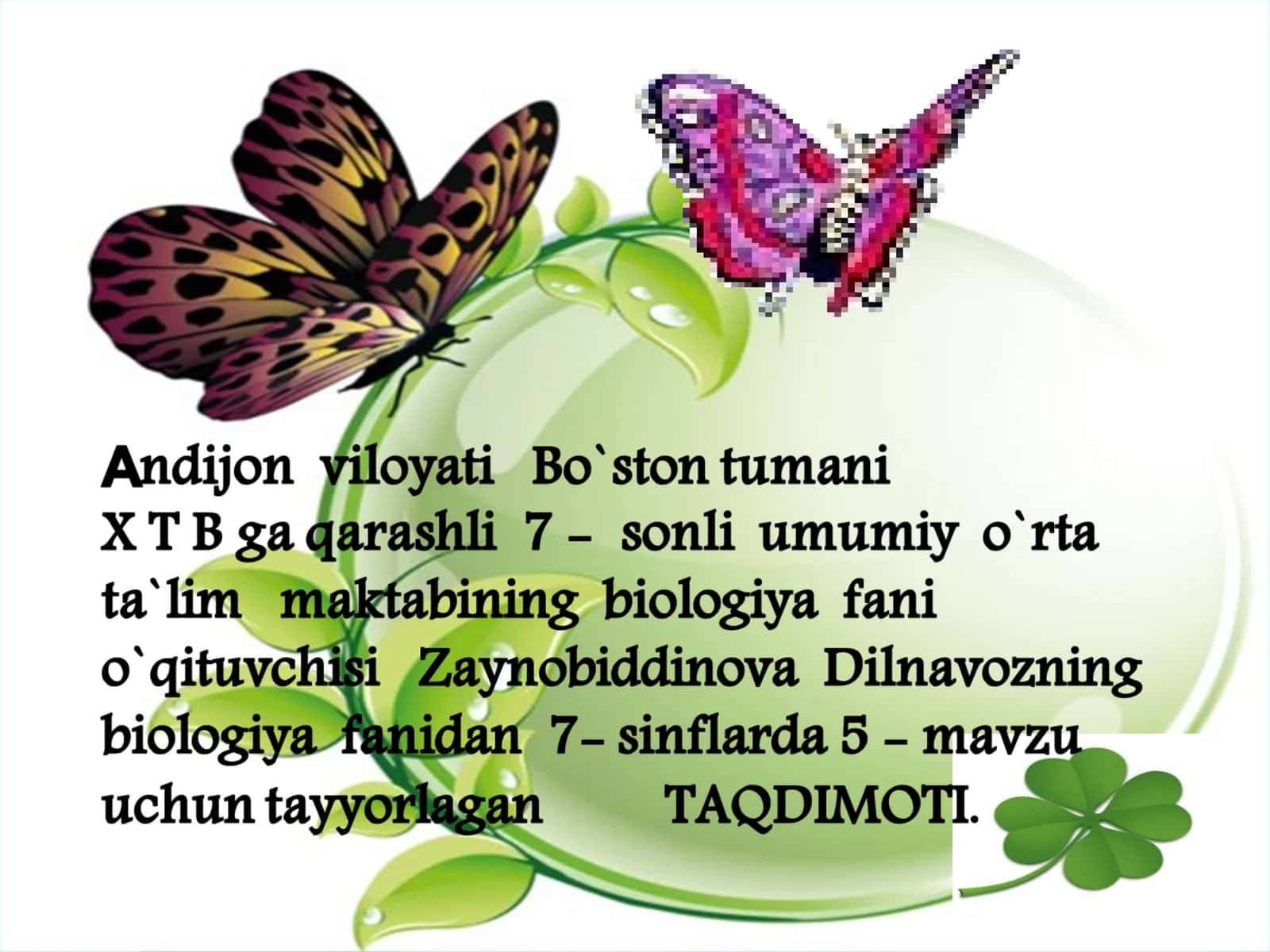 Xivchinlilar mavzusini takrorlash va uy vazifalarini so`rash 1
