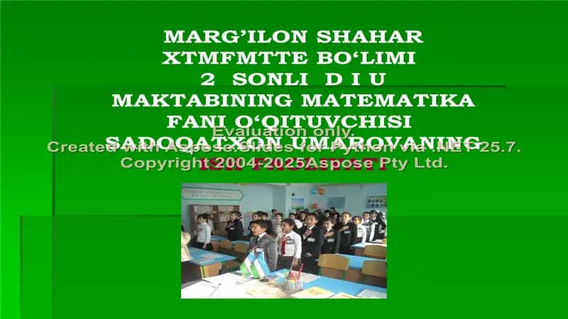 Sadoqatxon Umarovaning Matematika Fanidagi Ish Faoliyati 1