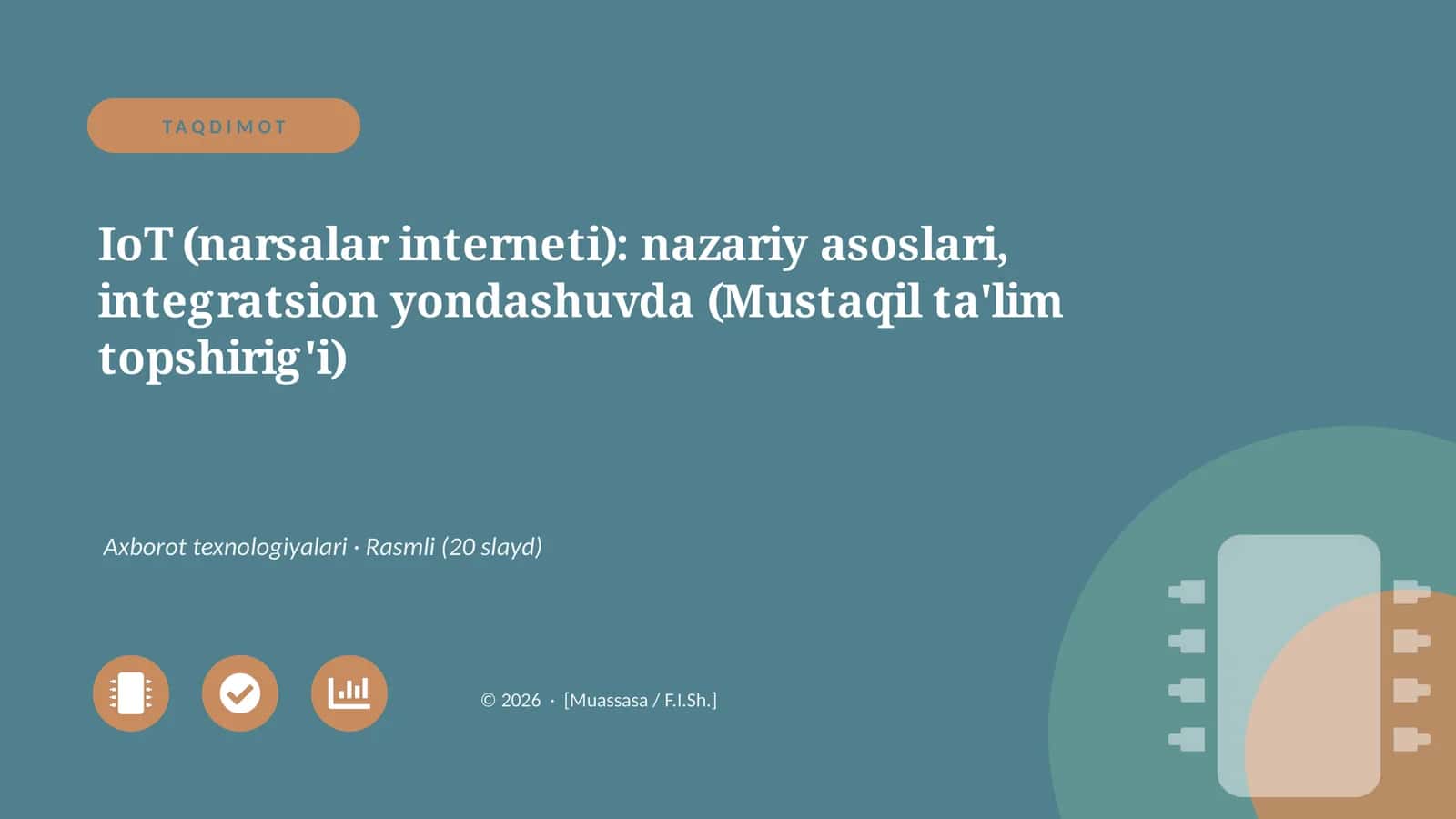 IoT (narsalar interneti): nazariy asoslari, integratsion yondashuvda 1