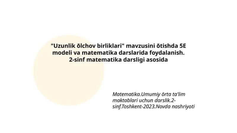 Uzunlik ōlchov birliklari 1