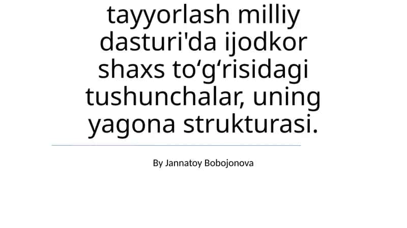 O'zbek Milliy G'oyasi Konseptual Asoslari 1