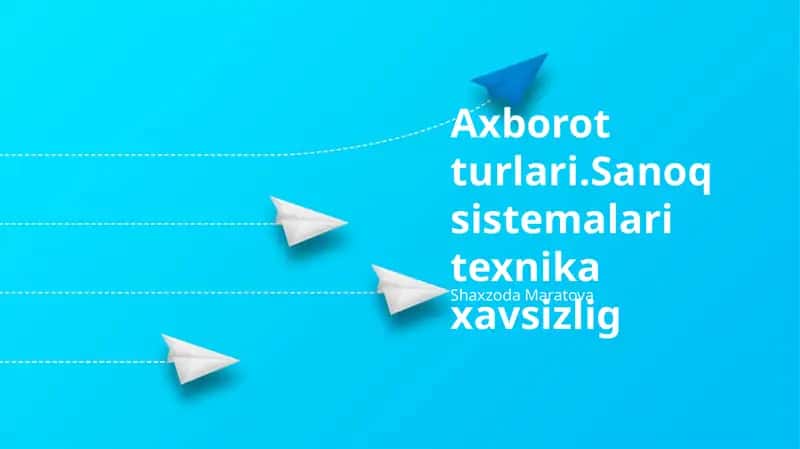 Ma'lumot turlari 1