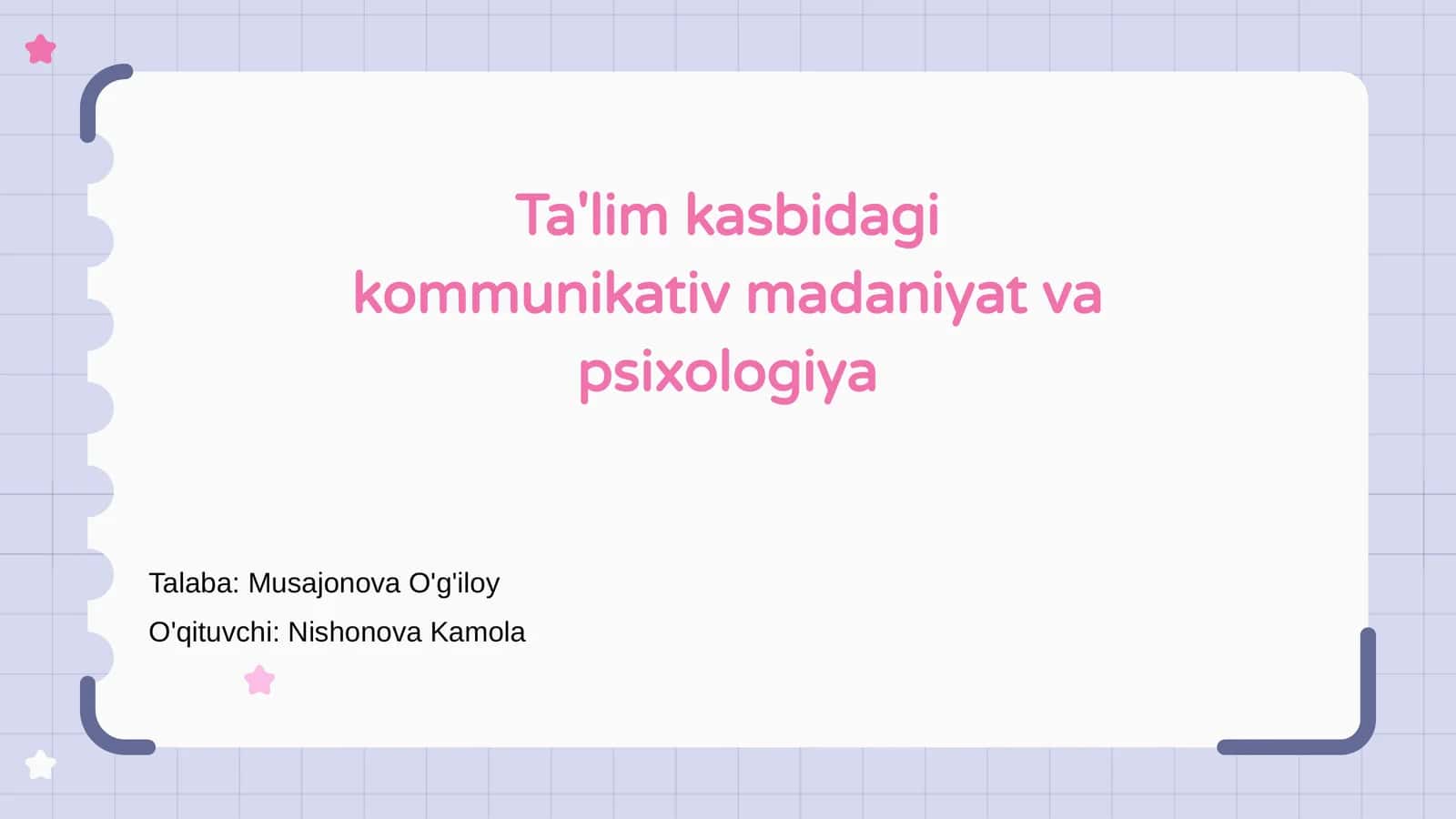 Ta'lim kasbidagi kommunikativ madaniyat va psixologiya 1