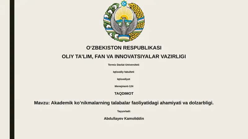 Akademik ko'nikmalar 1