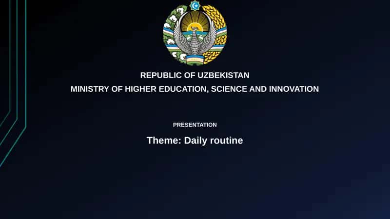Daily routine 1