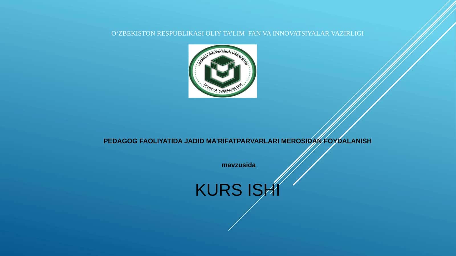 PEDAGOG FAOLIYATIDA JADID MA’RIFATPARVARLARI MEROSIDAN FOYDALANISH 1