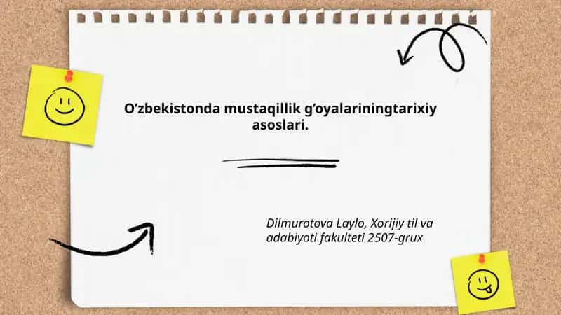 O’zbekistonda mustaqillik g’oyalarining tarixiy asoslari 1