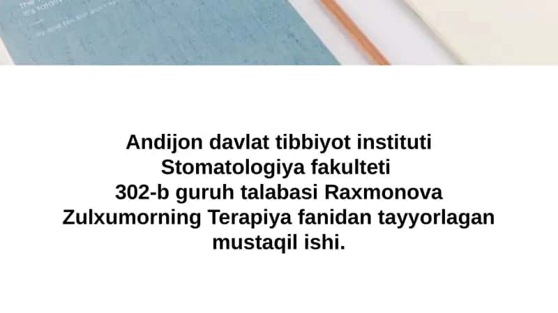 Ichaklardis Bakteriozi: Etiologiyasi 1
