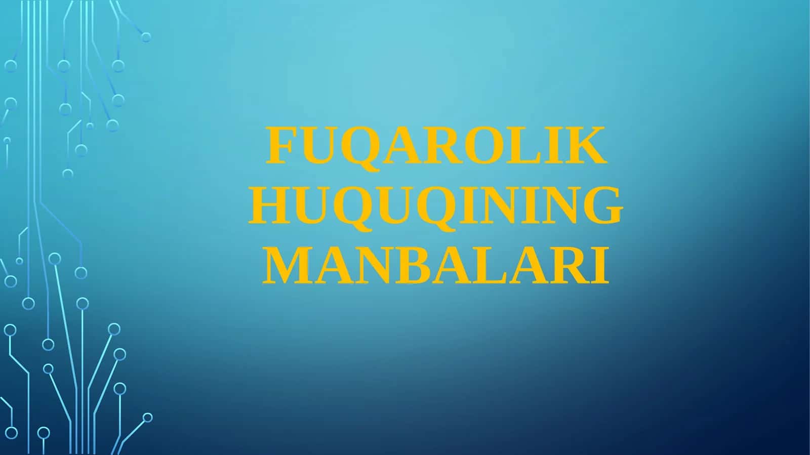 Fuqarolik huquqining manbalari 1