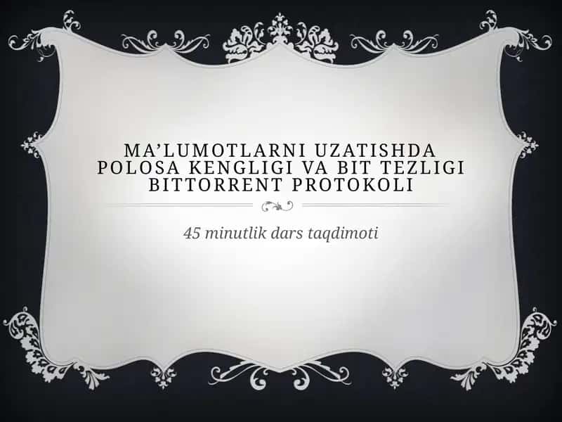 BitTorrent protokoli 1
