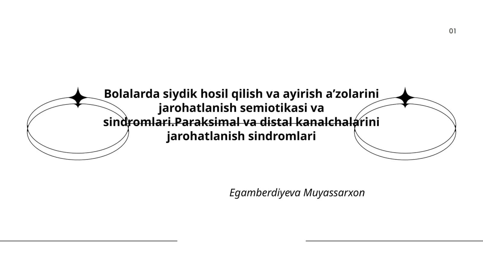 Bolalarda siydik hosil qilish va ayirish aʼzolarini jarohatlanish semiotikasi va sindromlari 1