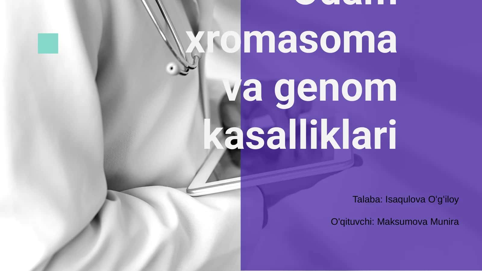 Odamlar xromosoma va genom kasalliklari 1