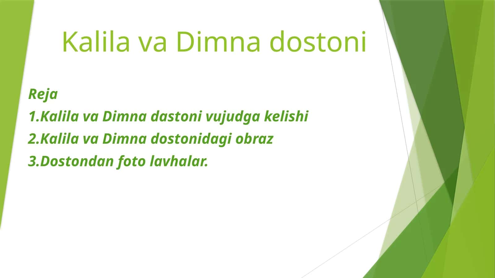 Kalila va Dimna dostoni 1