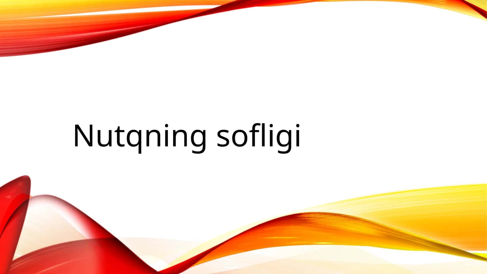 Nutqning sofligi 1