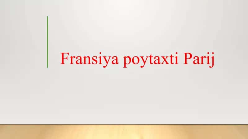 Fransiya poytaxti Parij 1