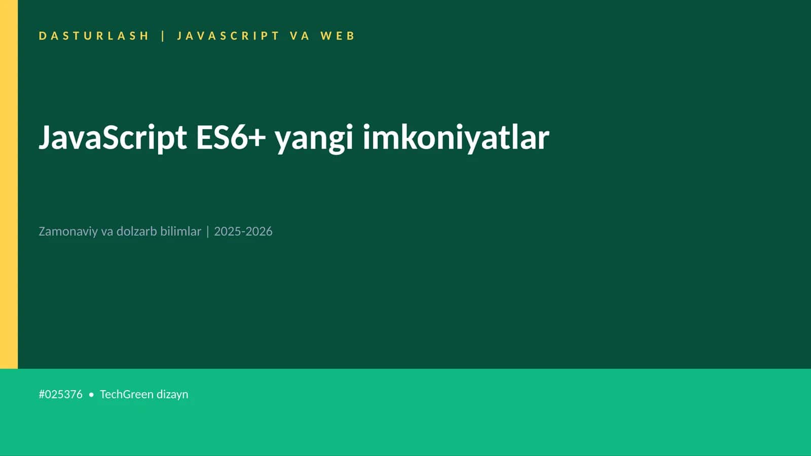DASTURLASH | JAVASCRIPT VA WEB 1
