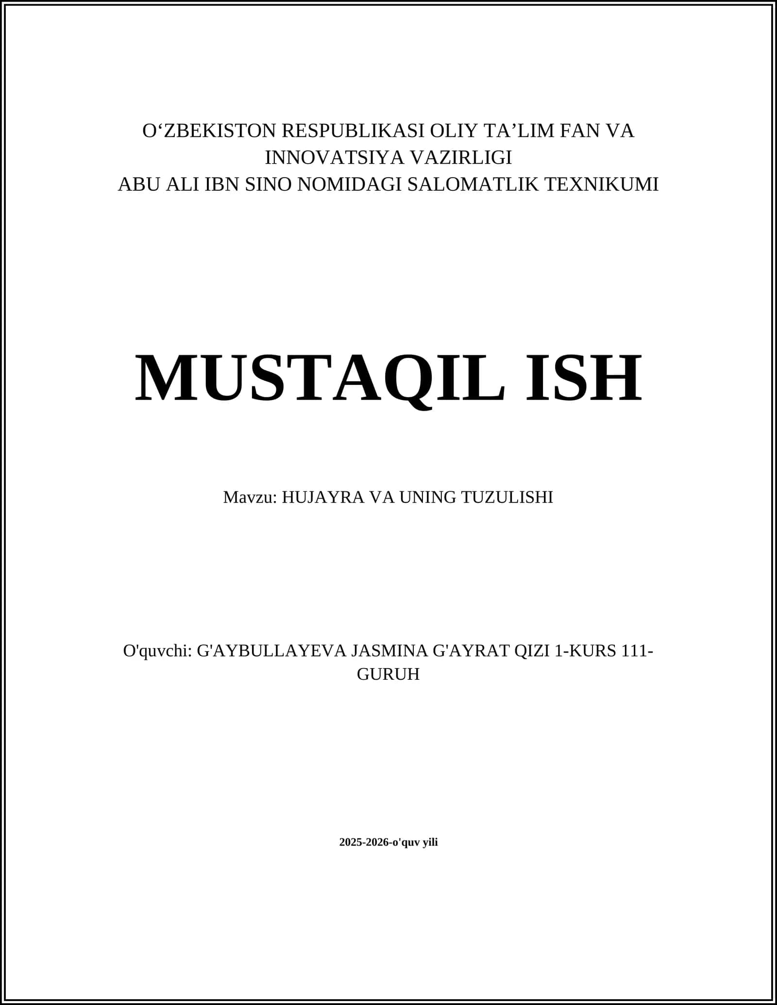 Hujayra tushunchasi va asosiy turlari 1