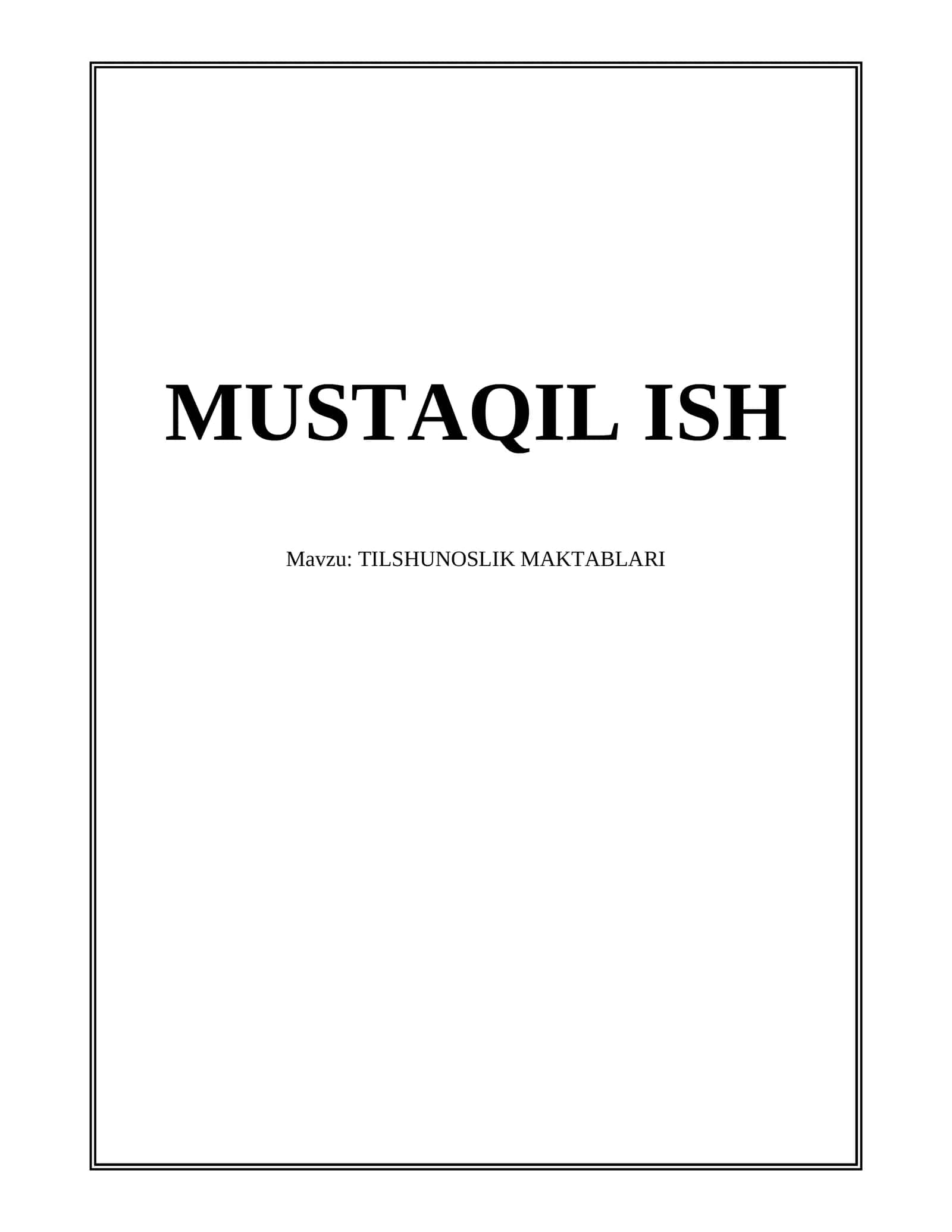 Strukturalistik tilshunoslik maktabi 1