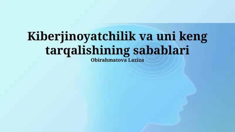 Kiberjinoyatchilik va uni keng tarqalishining sabablari 1