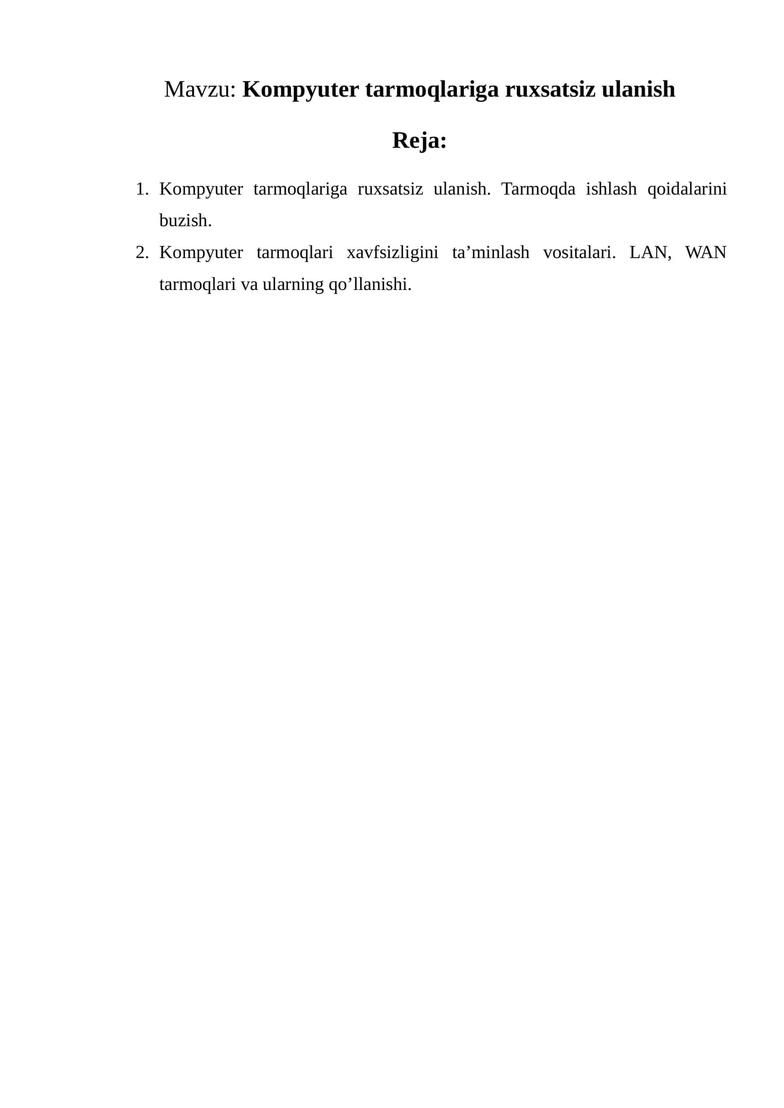 Kompyuter tarmoqlariga ruxsatsiz ulanish 1
