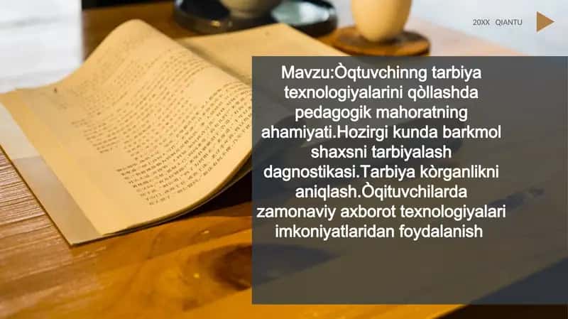 Òqtuvchinng tarbiya texnologiyalarini qòllashda pedagogik mahoratning ahamiyati. 1