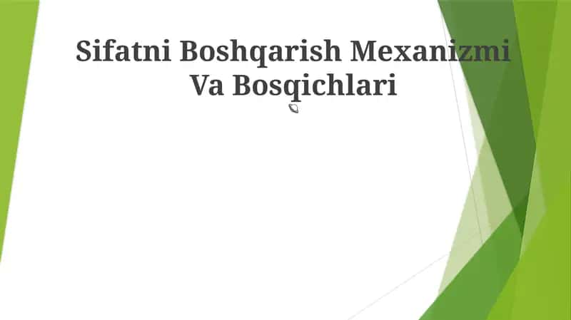 Sifatni Boshqarish Mexanizmi Va Bosqichlari 1