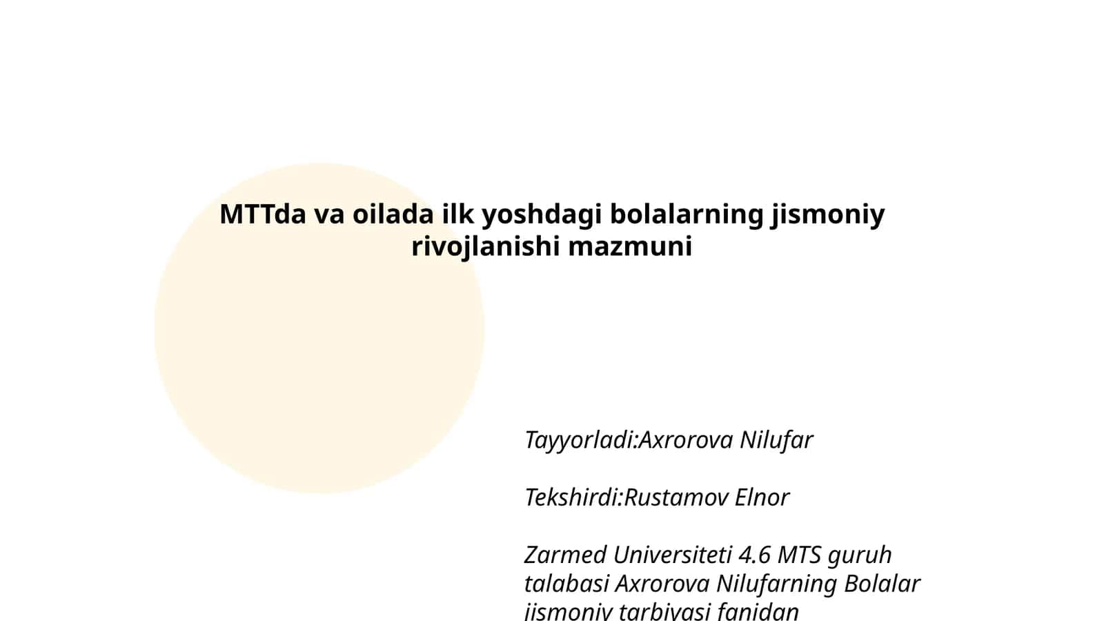 Bolalar jismoniy tarbiyasi 1
