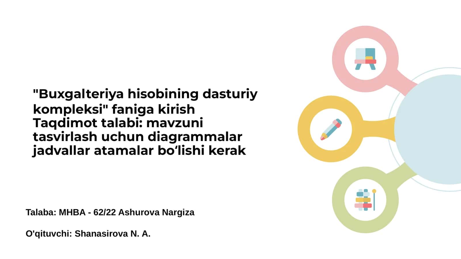 Buxgalteriya hisobining dasturiy kompleksi: Kirish 1