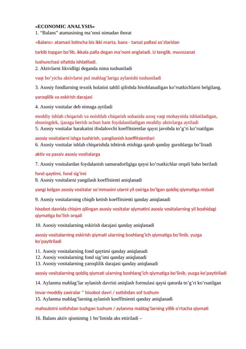 ECONOMIC ANALYSIS 1