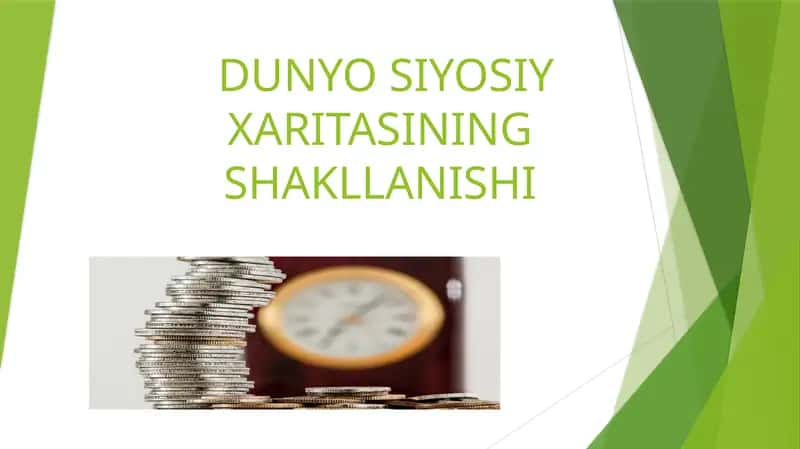 DUNYO SIYOSIY XARITASINING SHAKLLANISHI 1