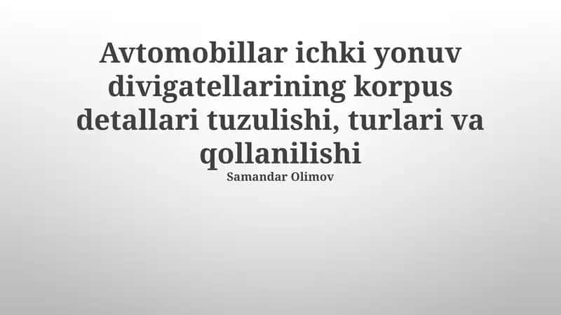 Gaz Taqsimlash Mexanizmi 1