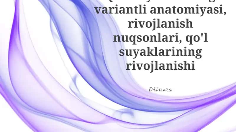 Qo'l suyagi variantlari 1