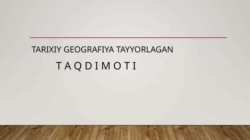 Amir Temur va temuriylar davlati tarixiy geografiyasi 1