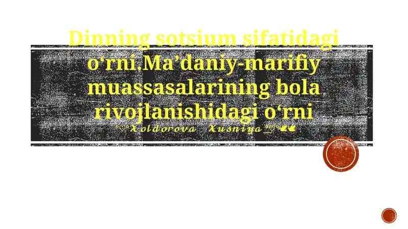 Yoshlar ongiga ta'sir etuvchi madaniy muassasalar 1