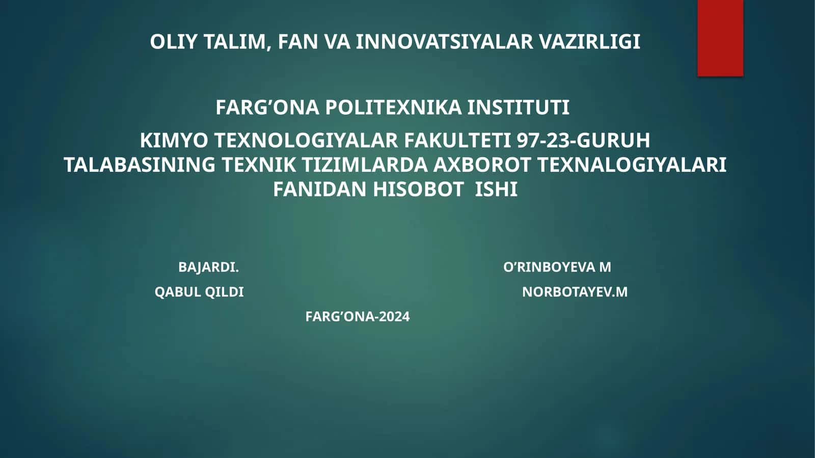 AXBOROT TURLARI, HUSUSIYATLARI VA AXBOROTLAR USTIDA MANTIQA MALLAR 1