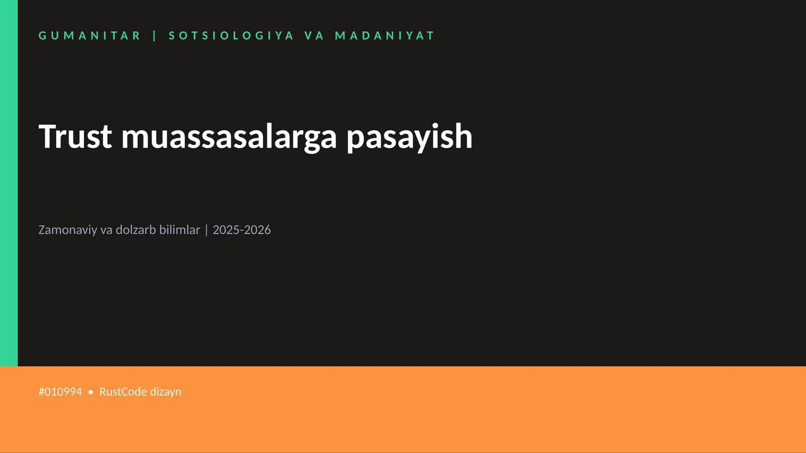 Trust muassasalarga pasayish 1