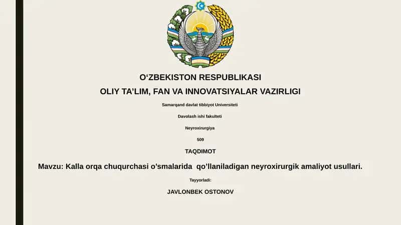 Neyroxirurgik amaliyot usullari 1