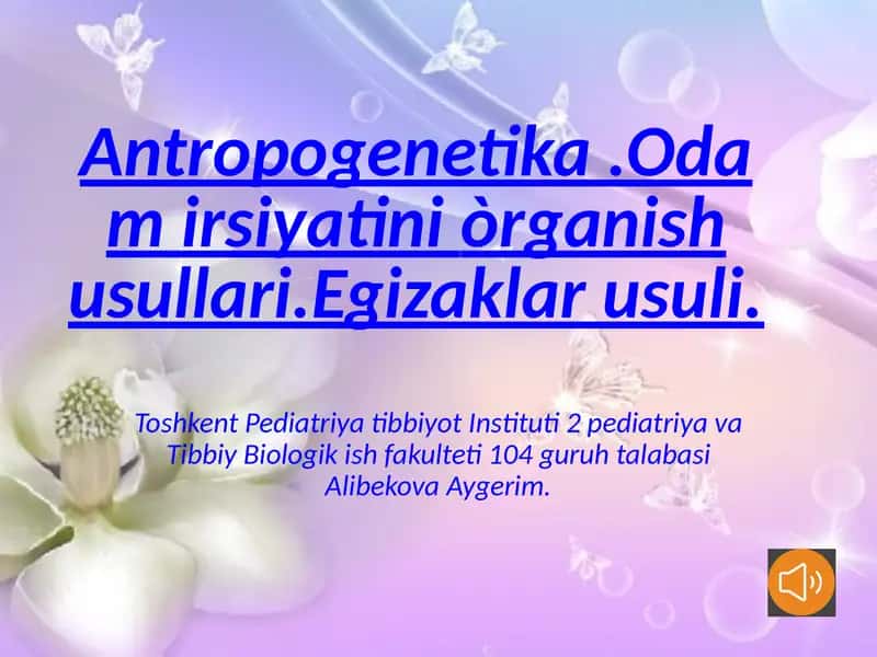 Antropogenetika 1