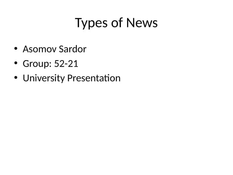 Types of News 1