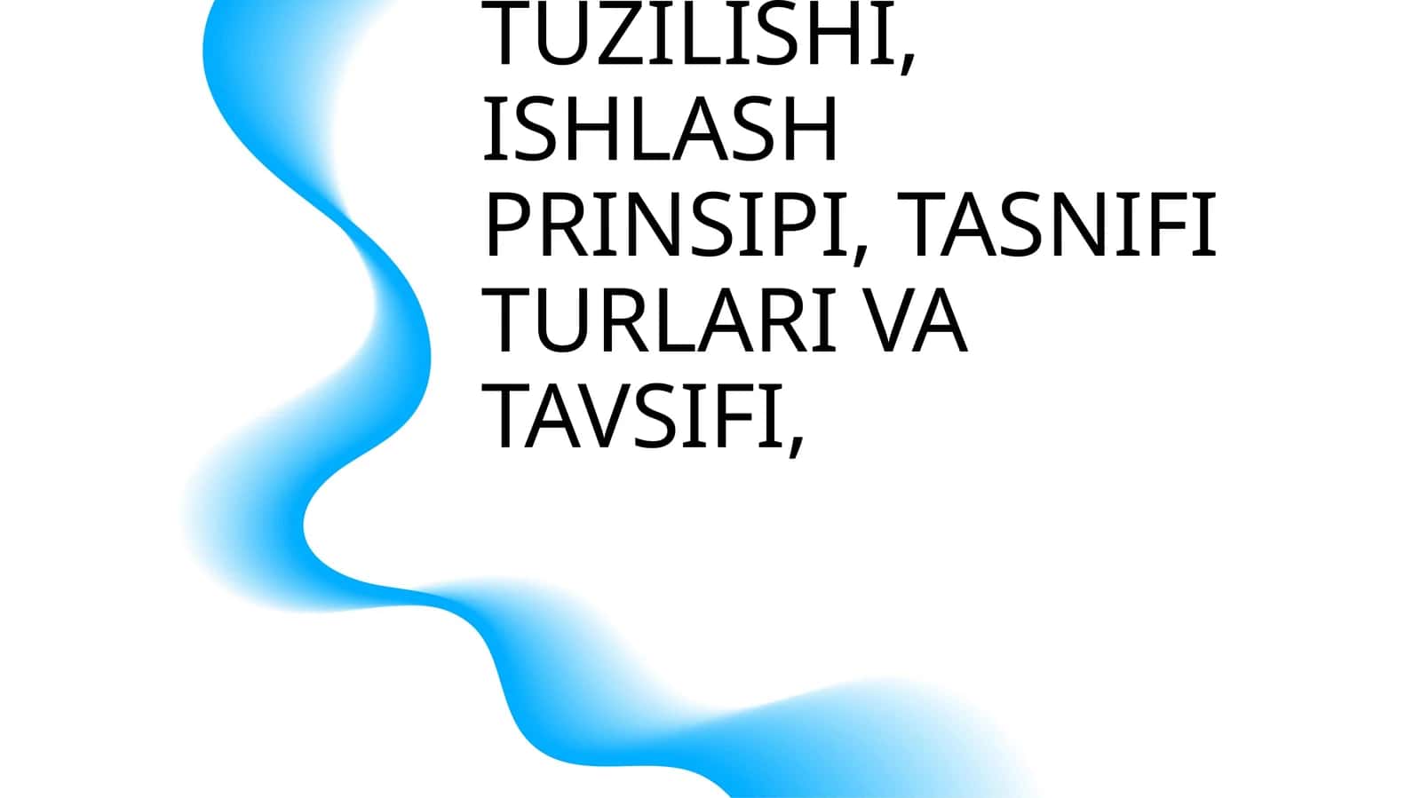 ELEKTR SHARBAT SIQGICHLARNI TUZILISHI, ISHLASH PRINSIPI, TASNIFI TURLARI VA TAVSIFI 1