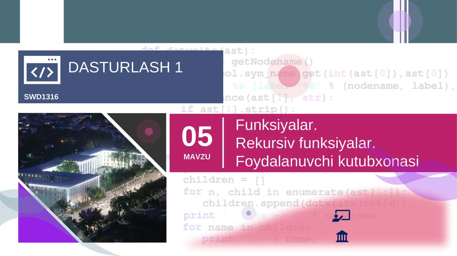 DASTURLASH 1 1