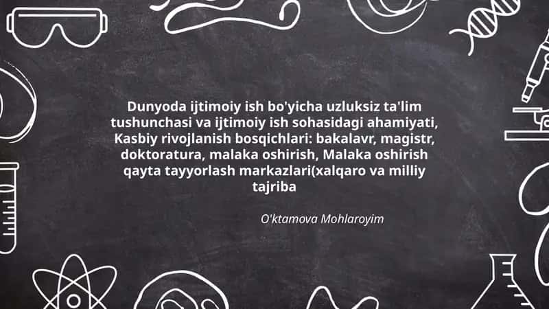 Malaka oshirish qayta tayyorlash markazlari(xalqaro va milliy tajriba) 1