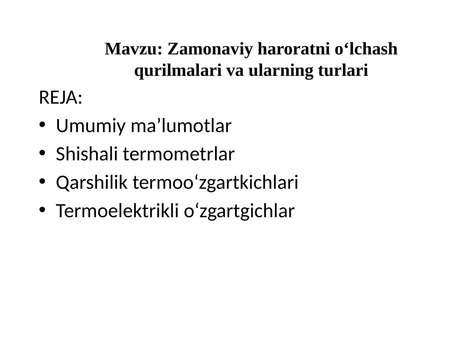 Zamonaviy haroratni o‘lchash qurilmalari va ularning turlari 1