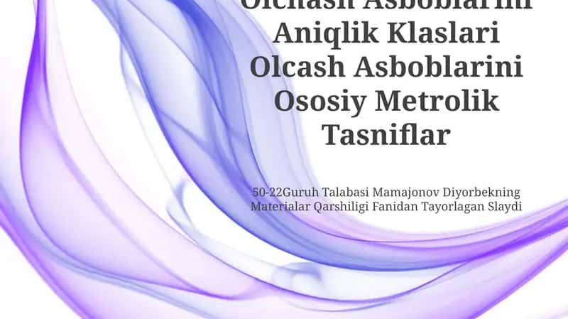 Aniqlik Asboblarini Olchash 1