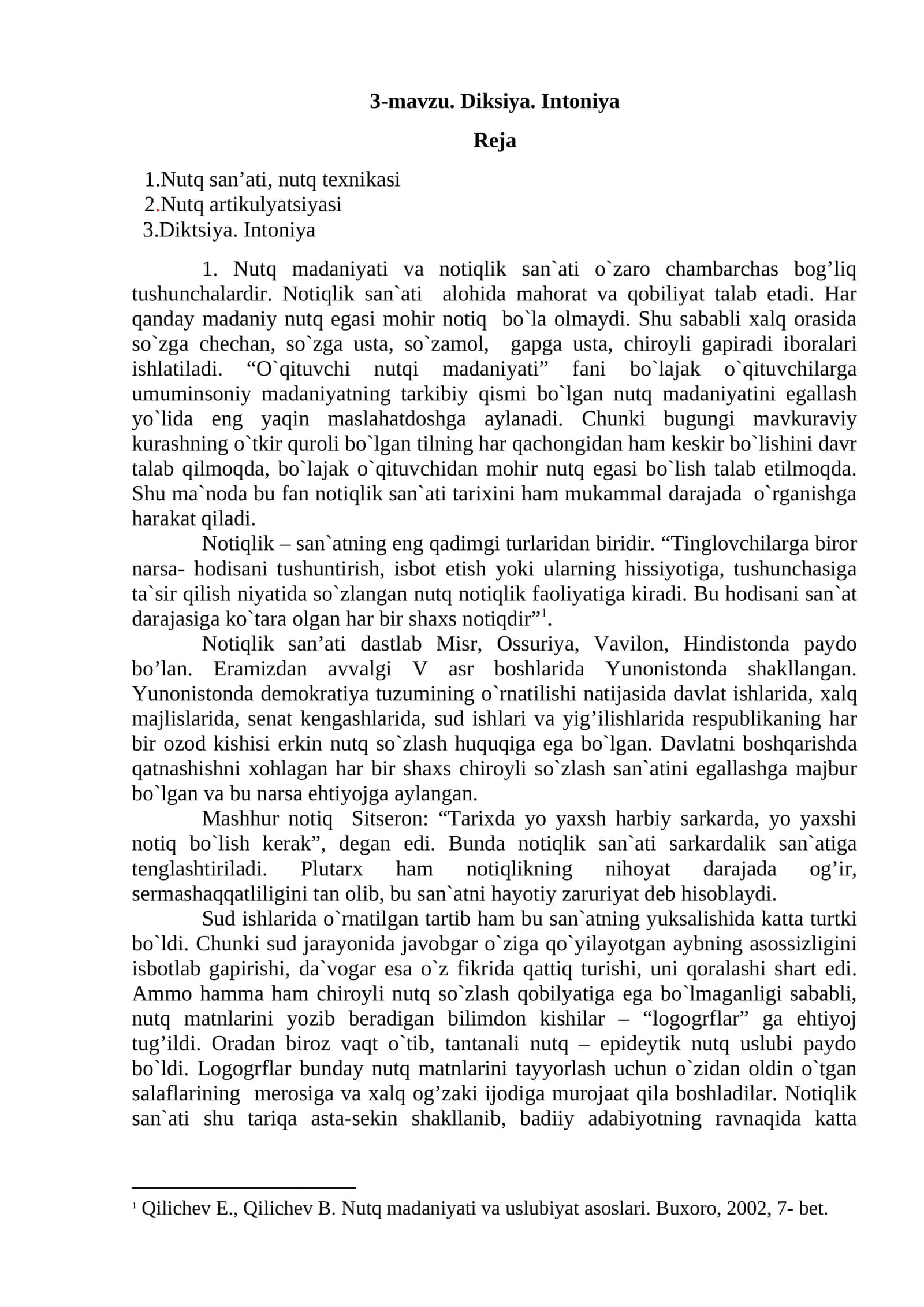 3-mavzu. Diksiya. Intonіya 1