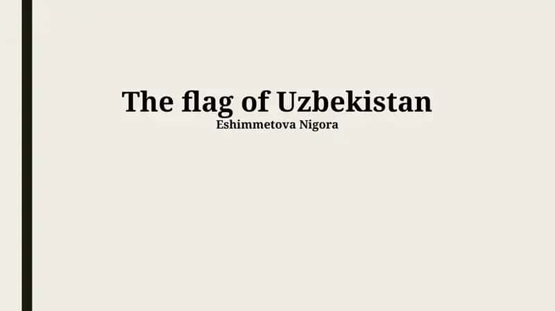 The flag of Uzbekistan 1