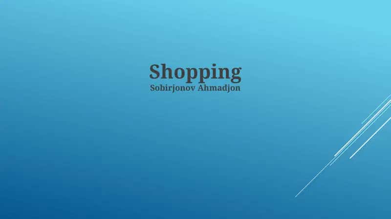 Shopping Habits 1