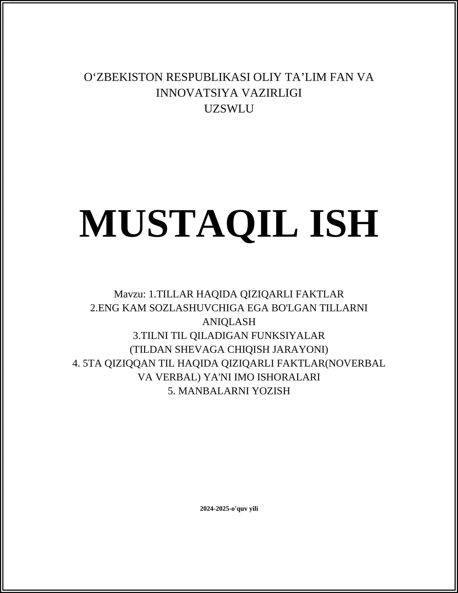 Tillar haqida qiziqarli faktlar 1