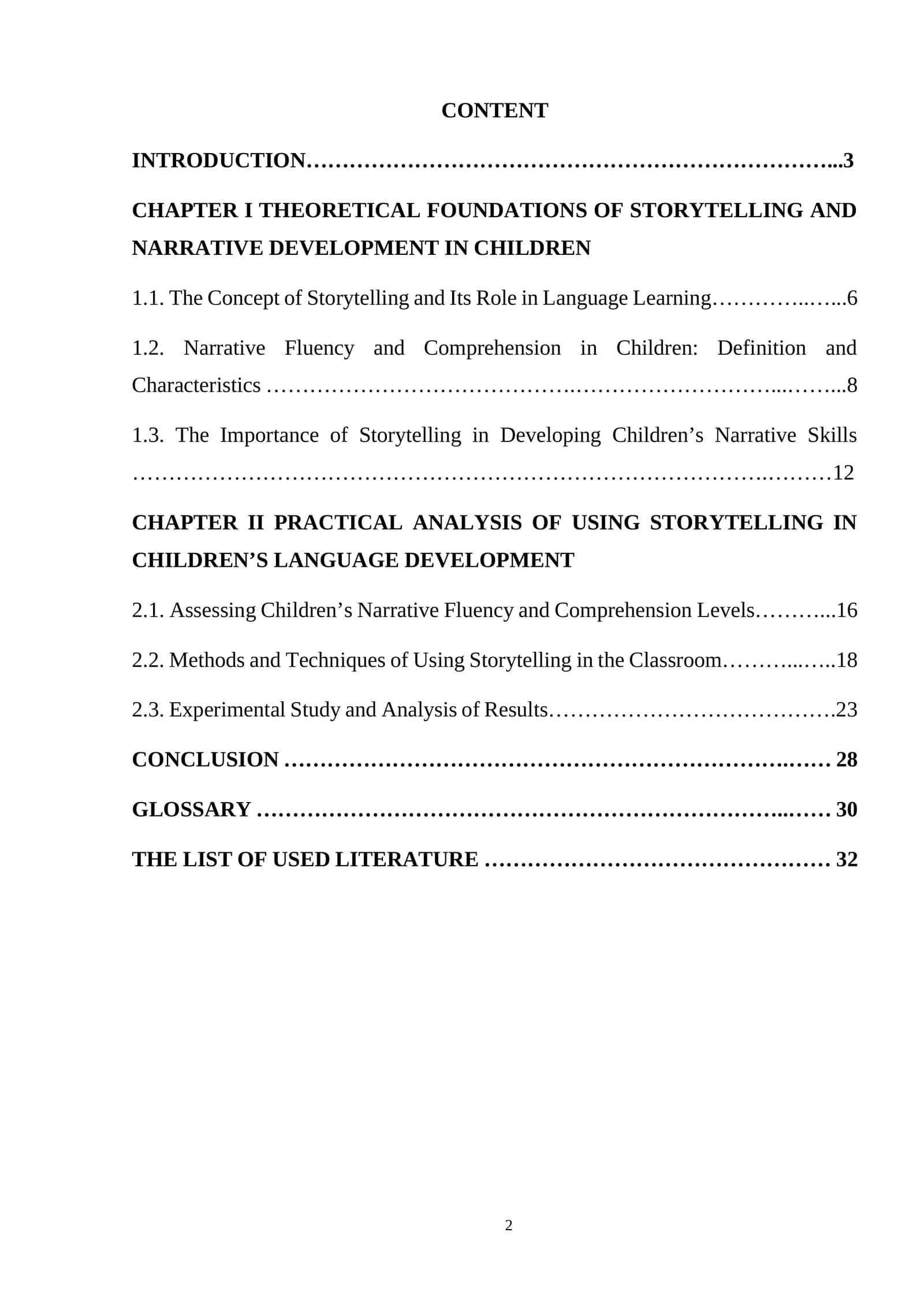 THEORETICAL FOUNDATIONS OF STORYTELLING AND NARRATIVE DEVELOPMENT IN CHILDREN 1