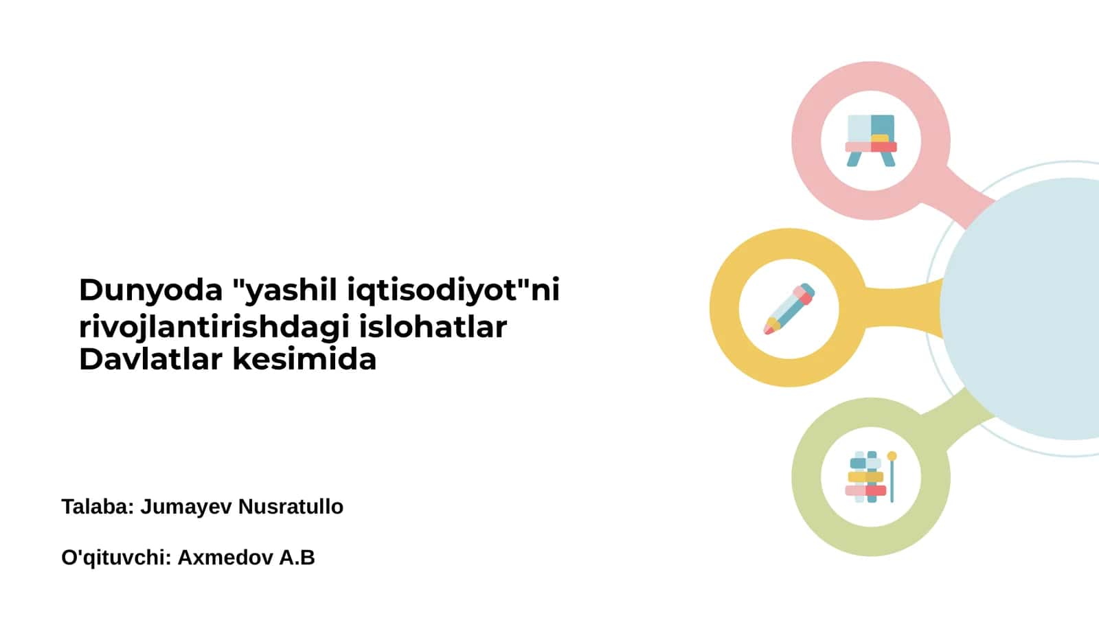 Yashil iqtisodiyot: tushuncha va ahamiyati 1